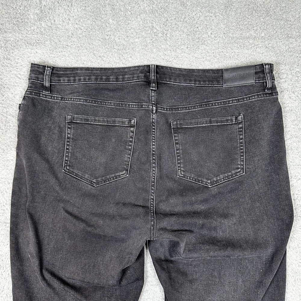 Lauren Ralph Lauren Plus-Size High-Rise Skinny Ankle Jeans Women's 20W Black - Picture 4 of 13